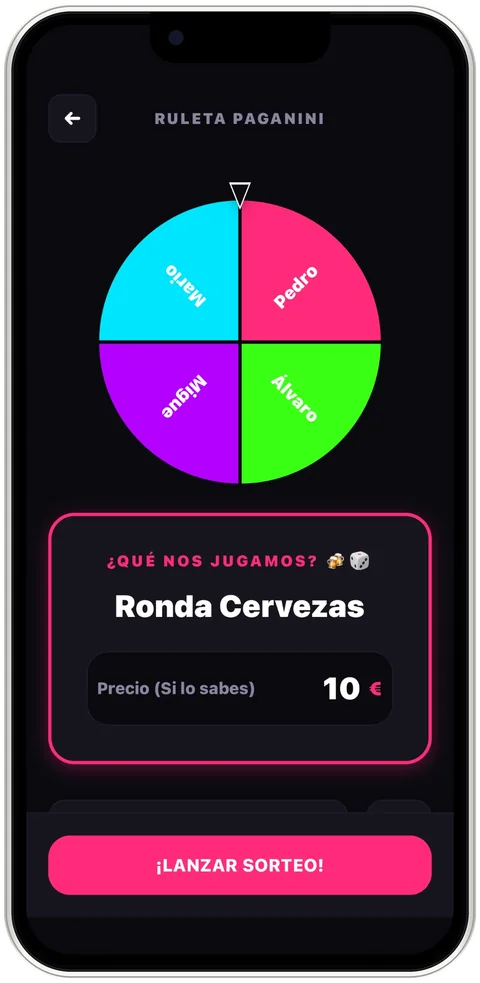 Pakko: Ruleta Paganini para decidir quién paga la ronda